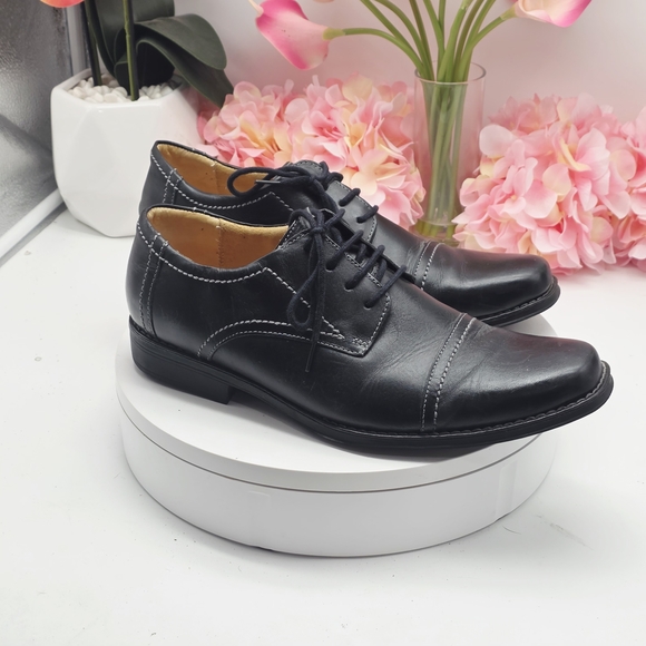 Sandro Moscoloni Black Cap Toe Derby Oxfords Men\'s Shoes Sz: 10.5 main image 5